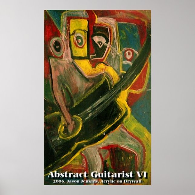 Abstract Guitarist VI Poster (Front)