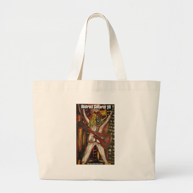 abstract guitarist VII Large Tote Bag (Front)