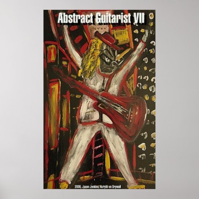 Abstract Guitarist VII Poster (Front)