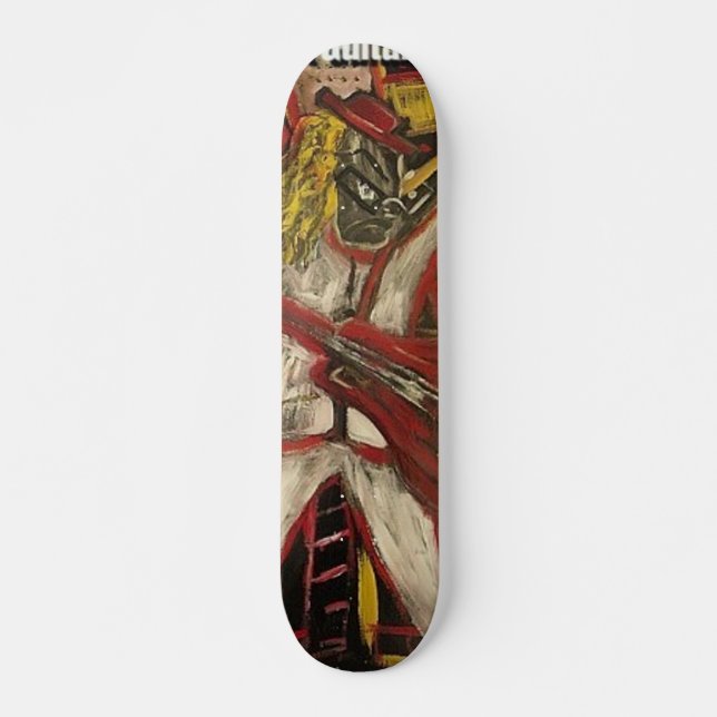 Abstract Guitarist VII Skateboard Deck (Front)