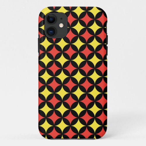 Abstract Half Circles Mod Op Fusion Art Pattern  iPhone 11 Case