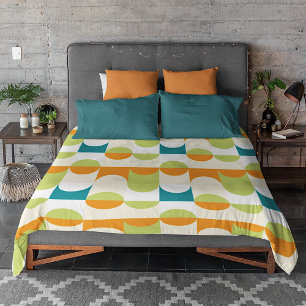 Abstract Half Circles Mod Op Fusion Art Pattern Duvet Cover
