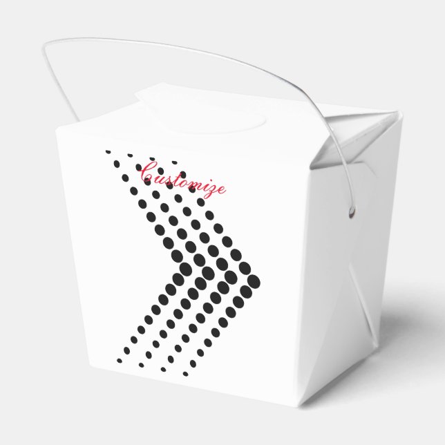 Abstract Half-tone Circle Zigzag Chevron Favor Boxes (Back Side)