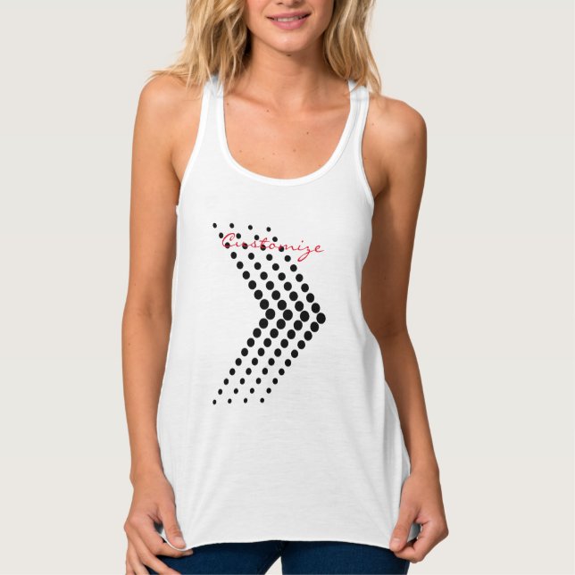 Abstract Half-tone Circle Zigzag Chevron  Tank Top (Front)