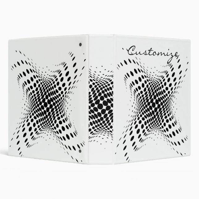 Abstract Half-tone Circles X Thunder_Cove 3 Ring Binder (Background)