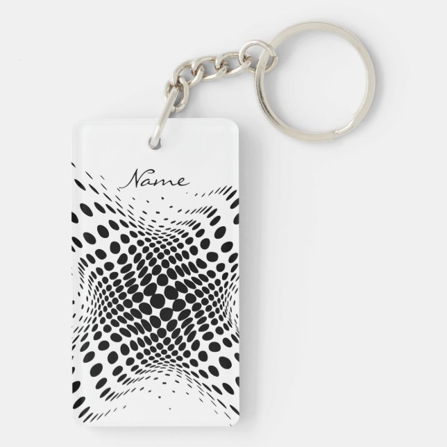 Abstract Half-tone Circles X Thunder_Cove Keychain (Back)