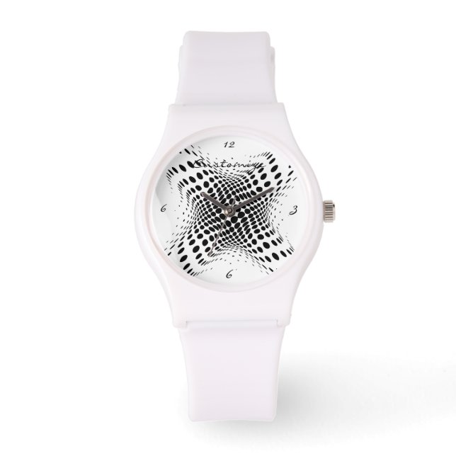 Abstract Half-tone Circles X Thunder_Cove Watch (Front)