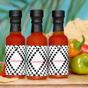 Abstract Half-tone Pulsating Arrows Chevron Hot Sauces