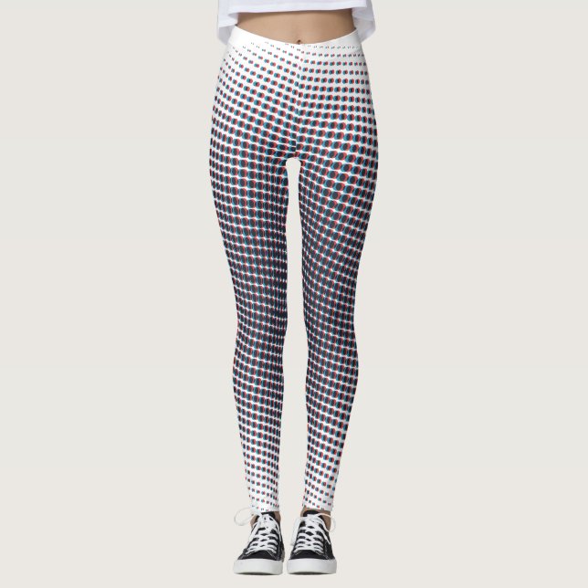 Abstract Half-tone Pulsating Circle Leggings (Front)