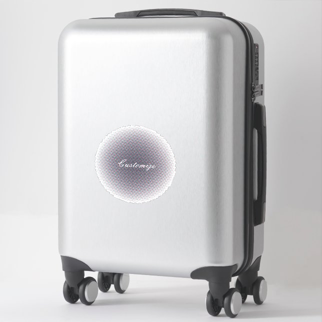 Abstract Half-tone Pulsating Circle Thunder_Cove Sticker (Suitcase)