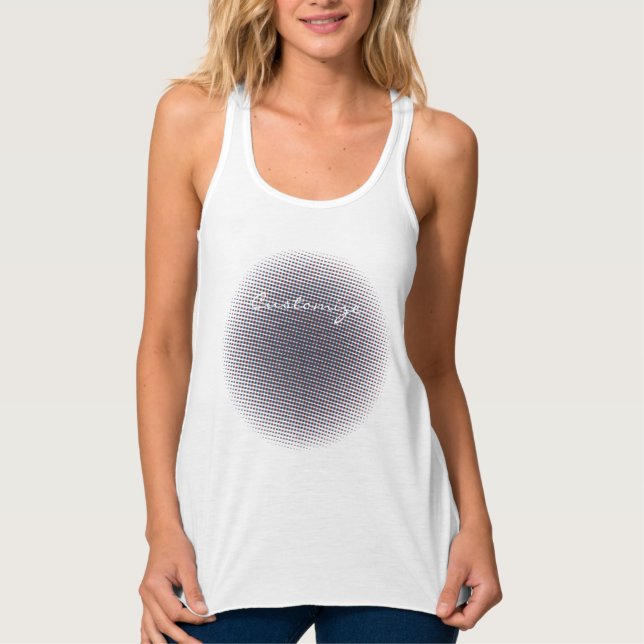 Abstract Half-tone Pulsating Circle Thunder_Cove T Tank Top (Front)