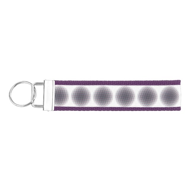 Abstract Half-tone Pulsating Circle Thunder_Cove Wrist Keychain (Keys on Left)