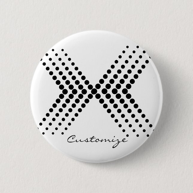 Abstract Half-tone Pulsating Circle Zigzag Button (Front)