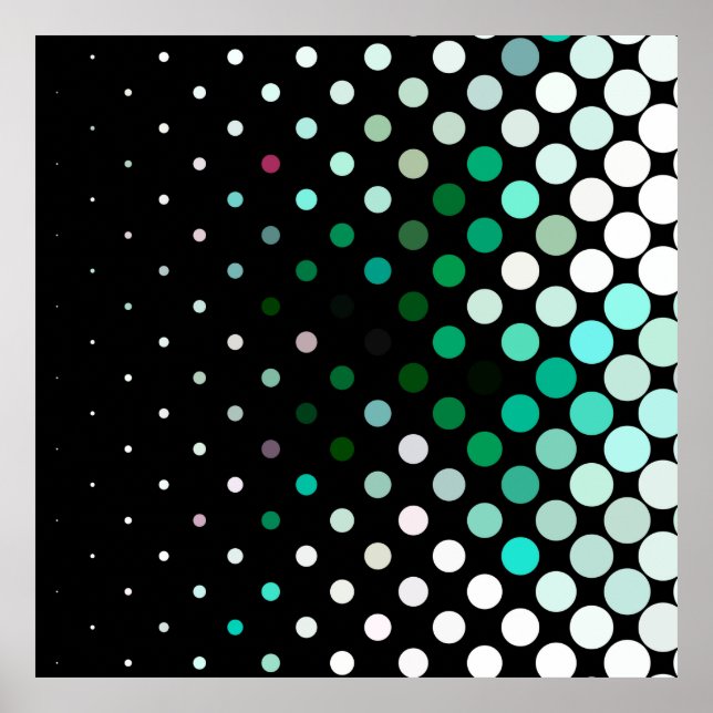 Abstract halftone background pattern. Geometric co Poster (Front)