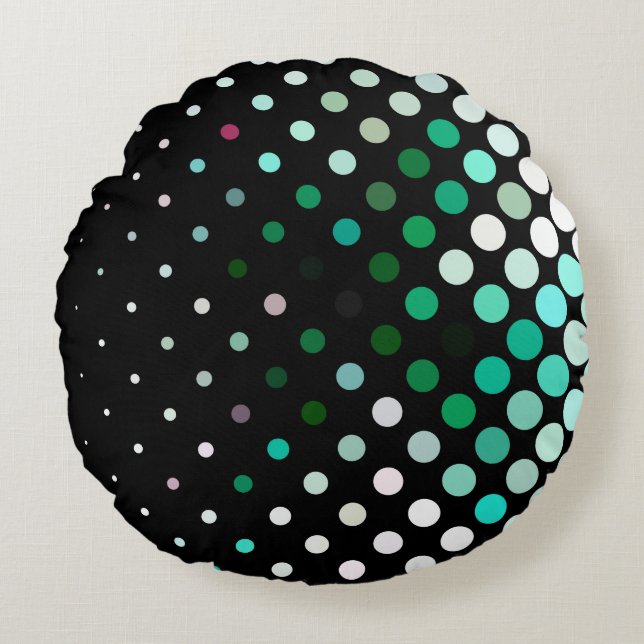 Abstract halftone background pattern. Geometric co Round Pillow (Front)