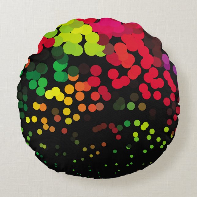 Abstract halftone background pattern. Geometric co Round Pillow (Front)