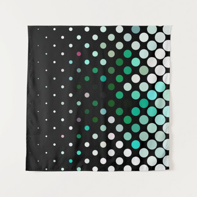 Abstract halftone background pattern. Geometric co Tapestry (Front)