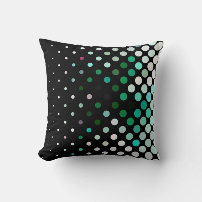Abstract halftone background pattern. Geometric co Throw Pillow (Front)
