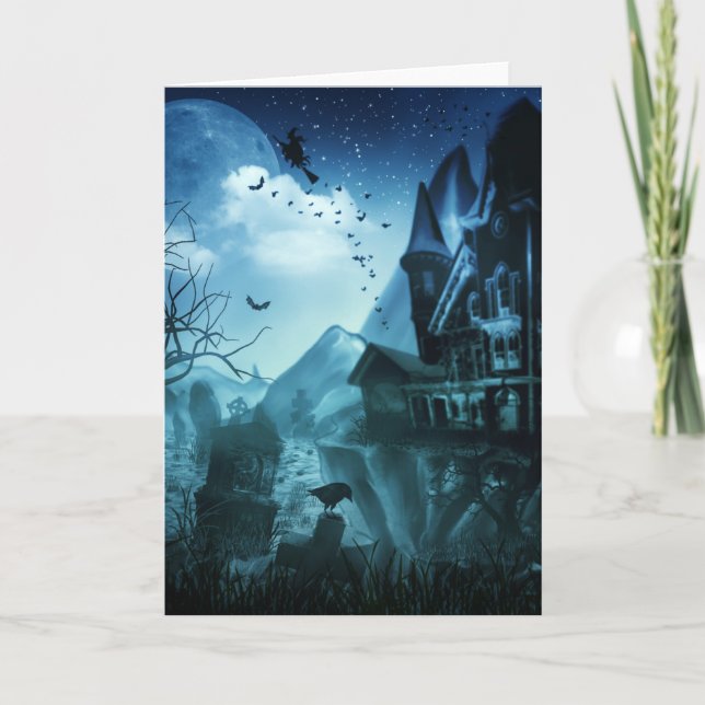 Abstract Halloween Backgrounds Card (Front)