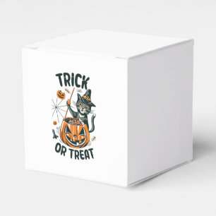 Abstract Halloween Cat Favor Boxes