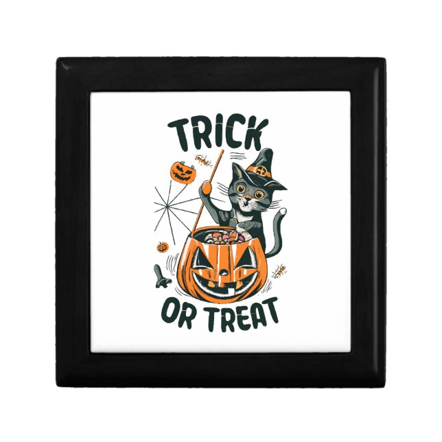 Abstract Halloween Cat Gift Box (Front)