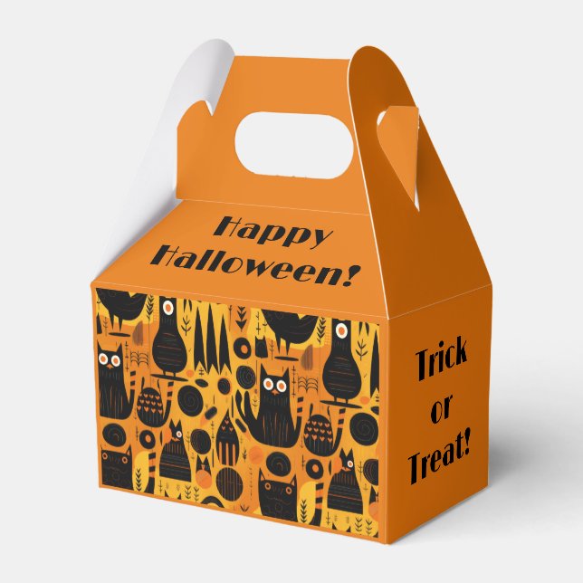 Abstract Halloween  Favor Boxes (Back Side)