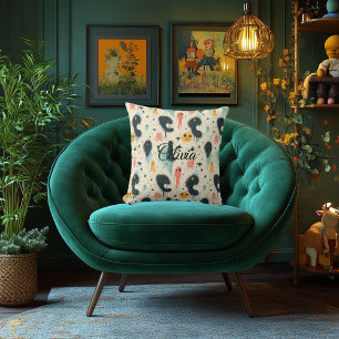 Abstract Halloween Ghost Pattern Decorative  Throw Pillow