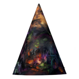 Abstract Halloween Paper Party Hat