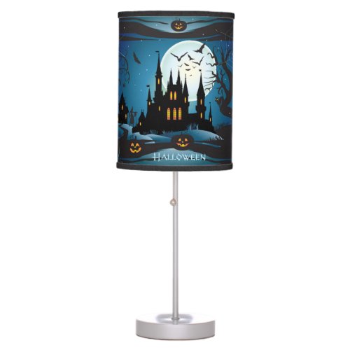 Abstract Halloween Party Treat or Trick Origami Table Lamp