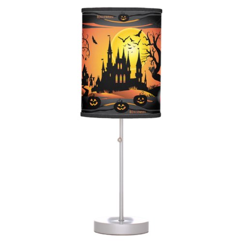 Abstract Halloween Party Treat or Trick Origami Table Lamp