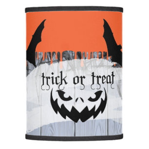 Abstract Halloween Party "Treat or Trick" Wood Lamp Shade