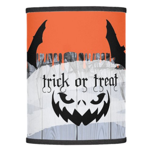 Abstract Halloween Party Treat or Trick Wood Lamp Shade