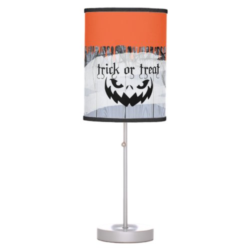 Abstract Halloween Party Treat or Trick Wood Table Lamp