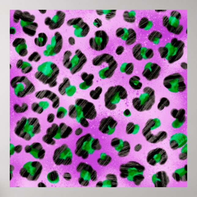 Abstract Hand Drawing Furry Brush Strokes Seamless Poster (Front)