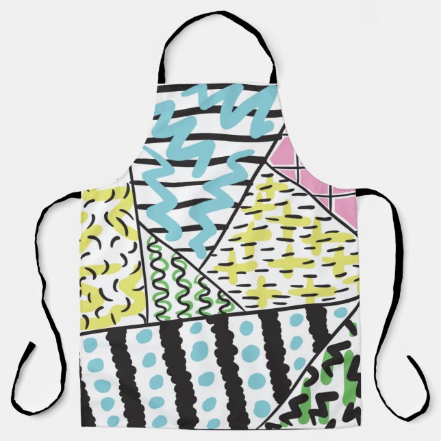 Abstract hand drawn background 3 apron (Front)