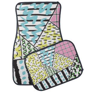 Abstract hand drawn background 3 car floor mat