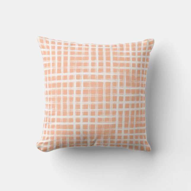 Abstract hand drawn grid geometric illustration pa throw pillow (Front)