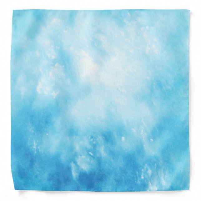 Abstract Hand Drawn Watercolor Background: Blue Bandana (Front)