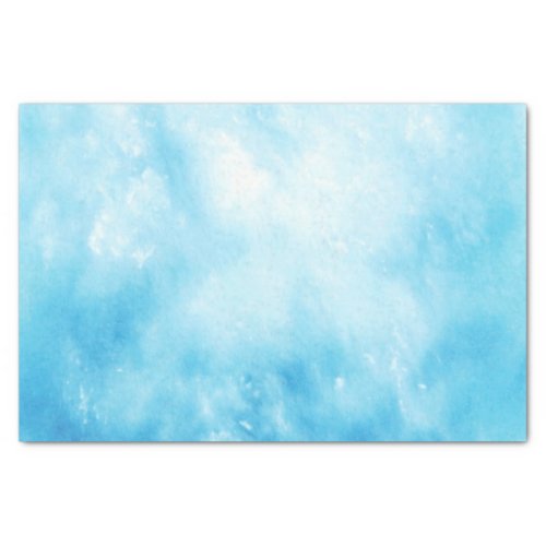 Abstract Hand Drawn Watercolor Background Blue Tissue Paper