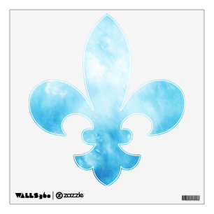 Abstract Hand Drawn Watercolor Background: Blue Wall Sticker