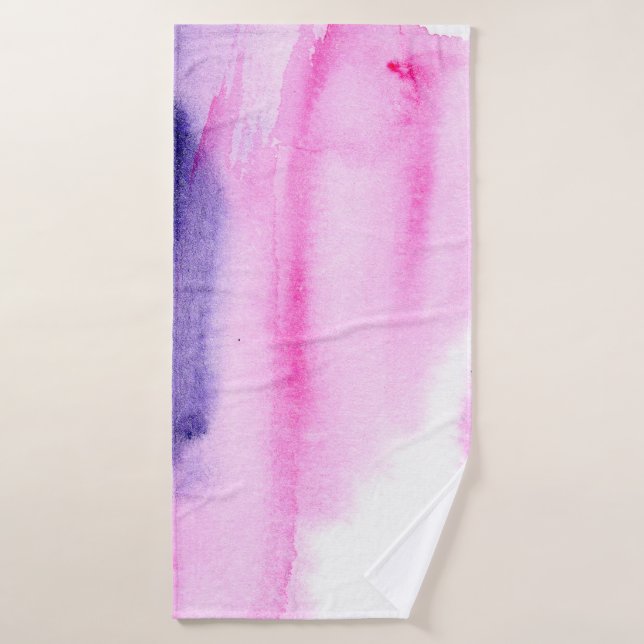 abstract hand made background with artistic waterc bath towel (Bath Towel)