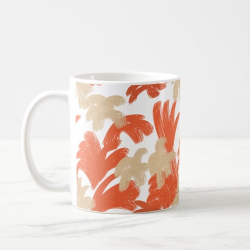 Abstract hand paint coffee mug