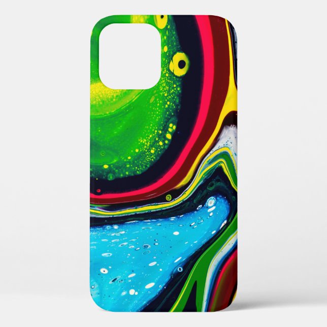 Abstract hand painted background, liquid acrylic p Case-Mate iPhone case (Back)