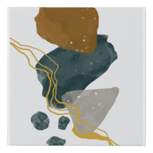 Abstract hand painted faux canvas print