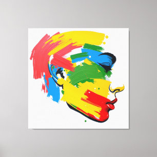 Abstract Hand-Painted Modern Feminism Canvas Print