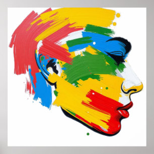 Abstract Hand-Painted Modern Feminism Poster