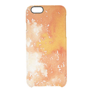 Abstract hand painted watercolor background. 2 clear iPhone 6/6S case
