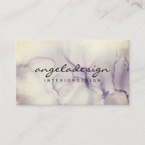 Abstract Hand Painted Wet Watercolor Ombre Splash Business Card
