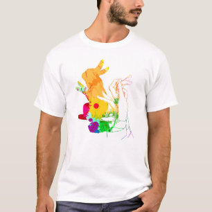 Abstract Hand Shadow Puppet Design T-Shirt
