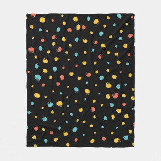 Abstract handmade round seamless pattern throw fleece blanket